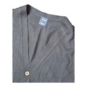 Boggi Milano Men's Medium Navy Blue Button Front Sweater Vest Made Italy Wool